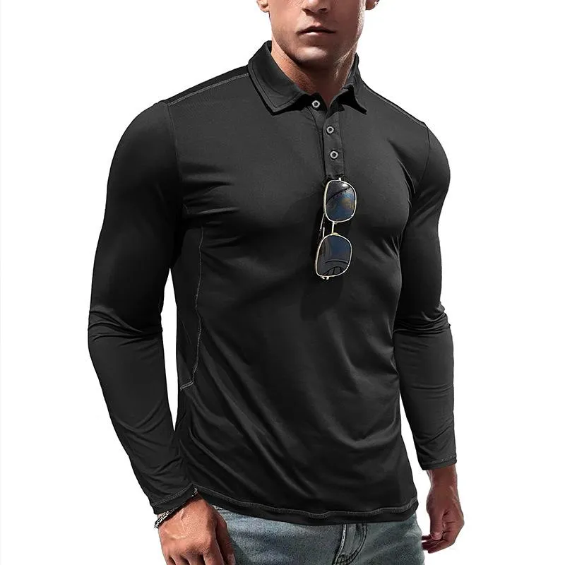 Men's Outdoor Sports Quick-drying Long-sleeved POLO Shirt 38992252X sold by Manly