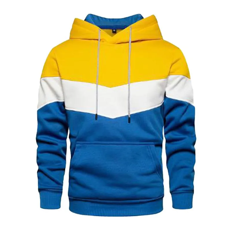 Men's Casual Sports Colorblock Patchwork Long Sleeve Loose Hoodie 79658232M sold by Manly product image thumbnail 5