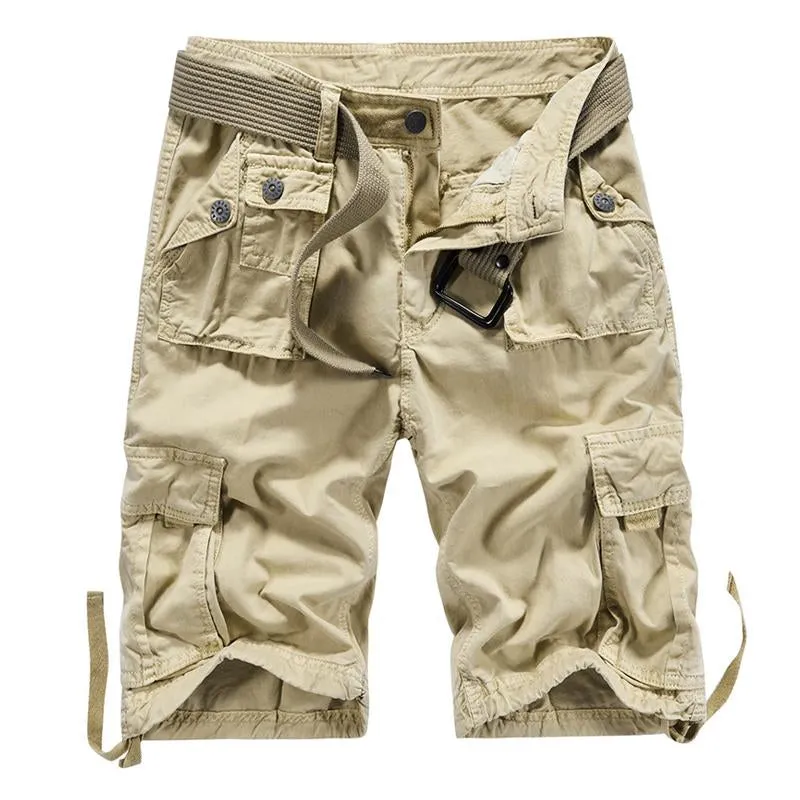 Men's Casual Outdoor Cotton Washed Loose Multi-pocket Cargo Shorts 40685162M sold by Manly product image thumbnail 3