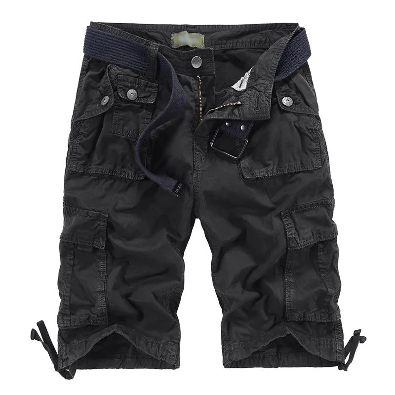 Men's Casual Outdoor Cotton Washed Loose Multi-pocket Cargo Shorts 40685162M sold by Manly product image thumbnail 2