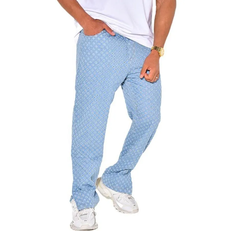 Men's Fashion Hollow Out Loose Fit Jeans 08005235Z sold by Manly
