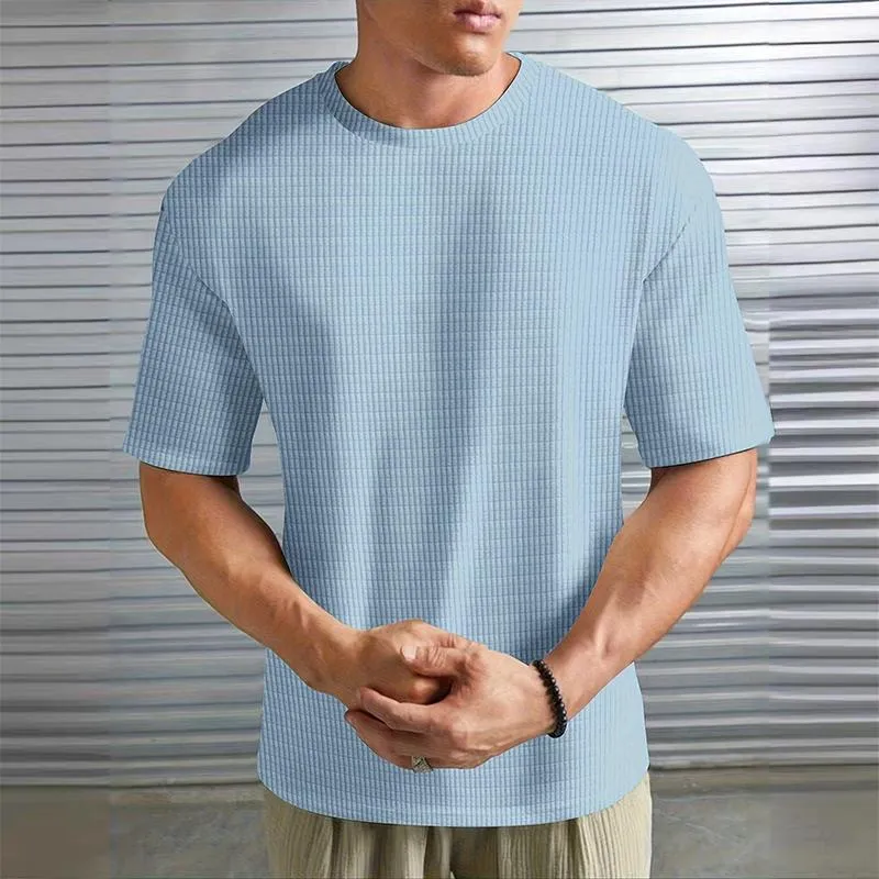 Men's Casual Solid Color Round Neck T-Shirt 64324538TO sold by Manly product image thumbnail 4