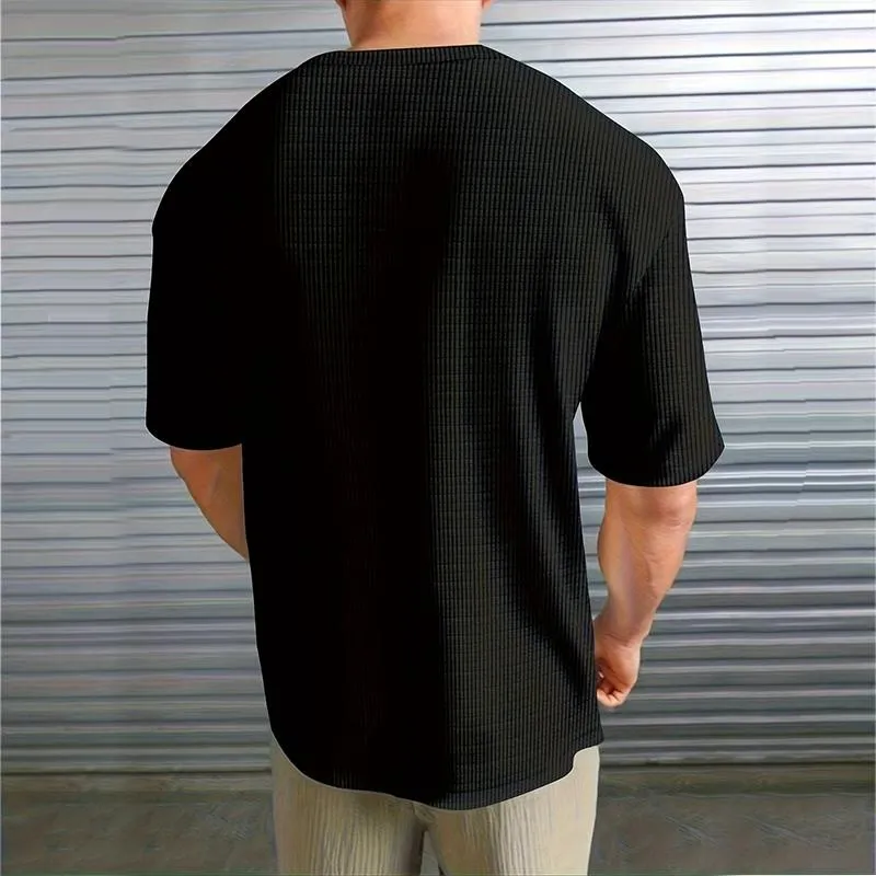 Men's Casual Solid Color Round Neck T-Shirt 64324538TO sold by Manly product image thumbnail 3