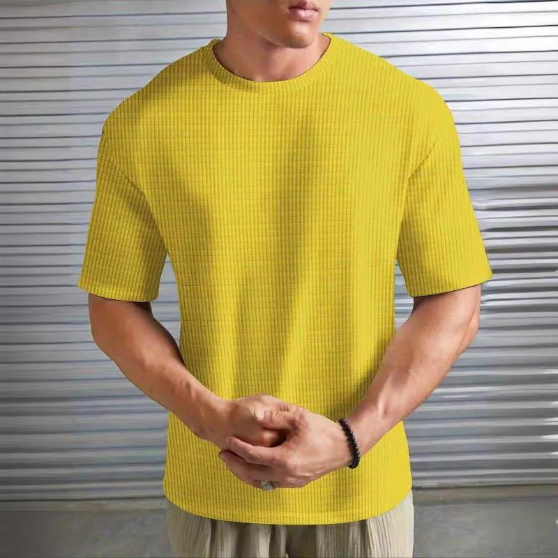 Men's Casual Solid Color Round Neck T-Shirt 64324538TO sold by Manly product image thumbnail 5
