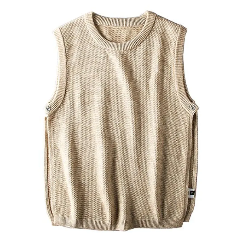 Men's Vintage Crew Neck Knit Vest 62627081M sold by Manly