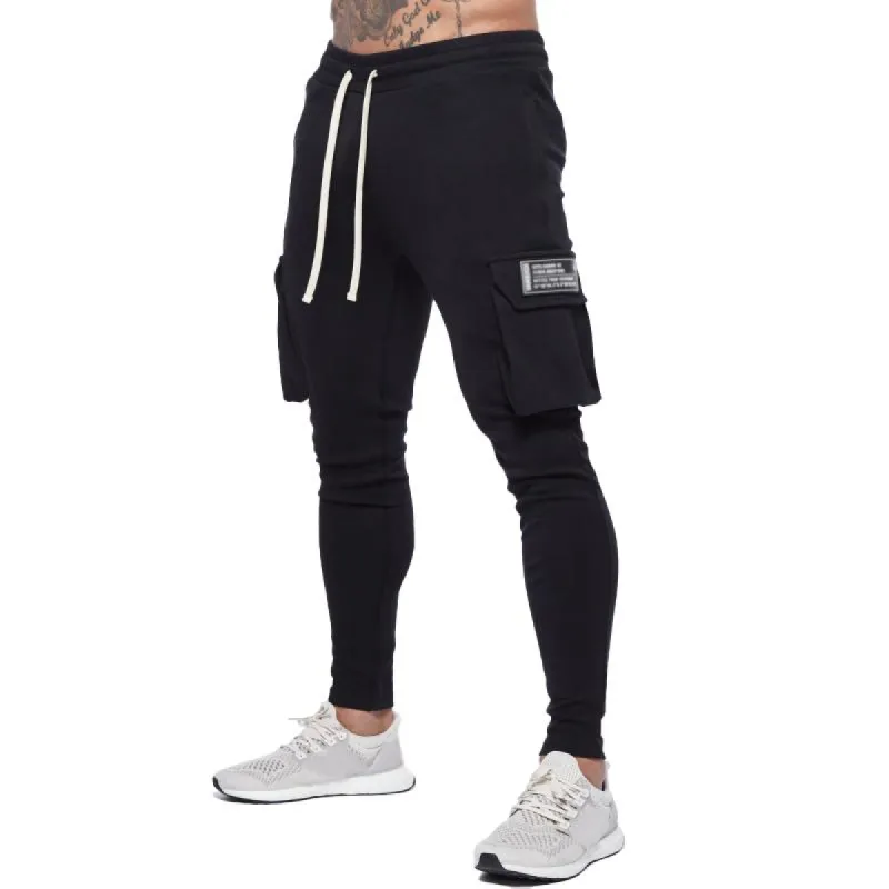 Men's Solid Color Multi-pocket Elastic Waist Sports Trousers 06988156Z sold by Manly