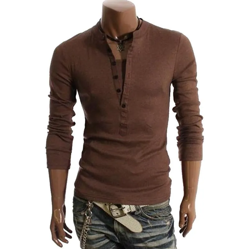 Men's Casual Retro Fake Two Piece Long Sleeve T-Shirt 24939762X sold by Manly product image thumbnail 4