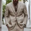 Men's Vintage Casual Cotton and Linen Blazer 91168452TO sold by Manly