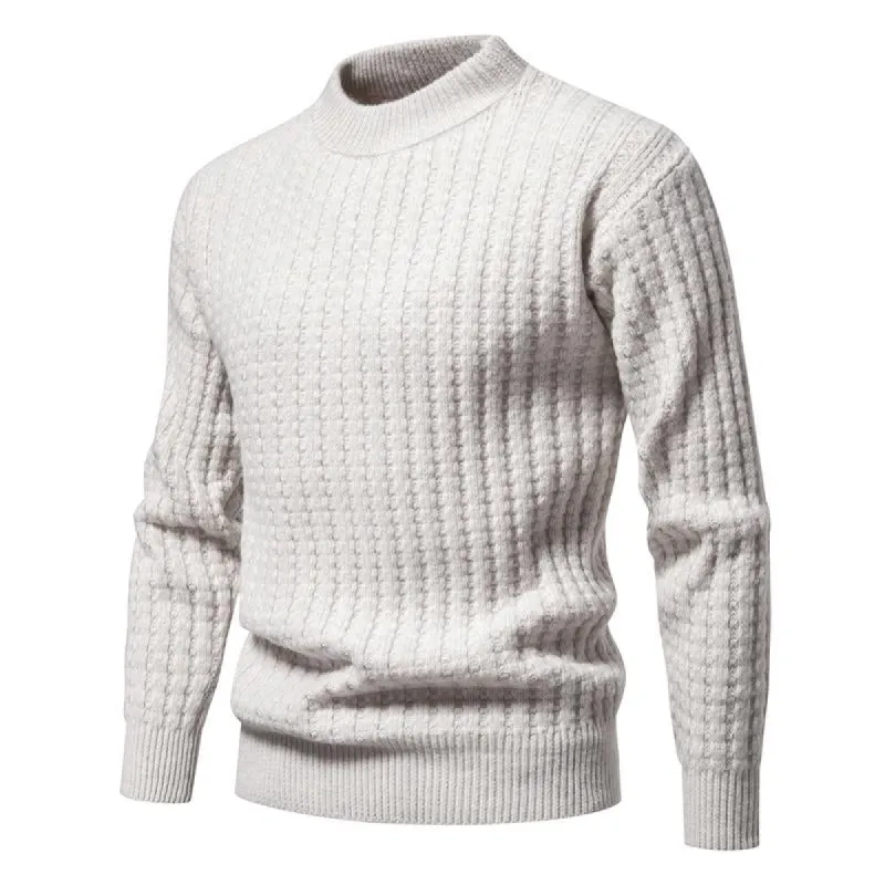 Men's Solid Color Crew Neck Knitted Pullover Sweater 72547782X sold by Manly