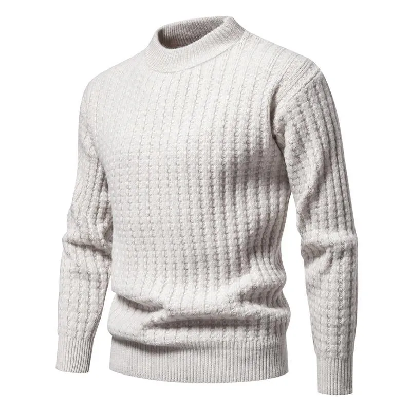 Men's Solid Color Crew Neck Knitted Pullover Sweater 72547782X sold by Manly