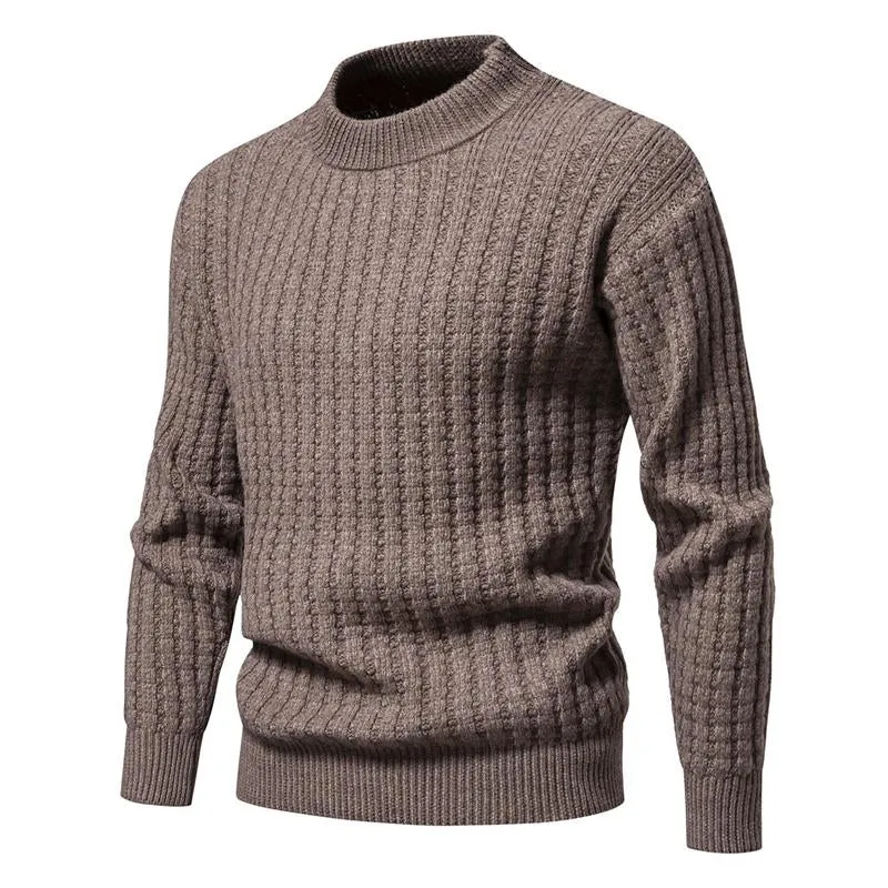 Men's Solid Color Crew Neck Knitted Pullover Sweater 72547782X sold by Manly product image thumbnail 4