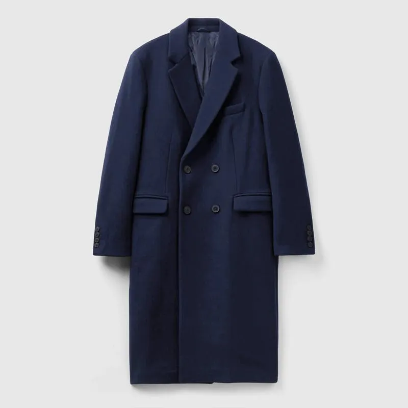 Men's Solid Notch Lapel Double Breasted Mid-length Coat 29661499Z sold by Manly product image thumbnail 5