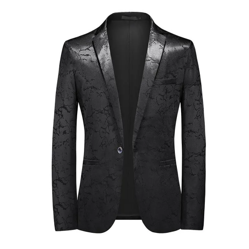 Men's Vintage Print Slim Fit One Button Blazer 02580919M sold by Manly