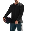 Men's Solid Henley Collar Long Sleeve Sports Casual T-shirt 44858744Z sold by Manly