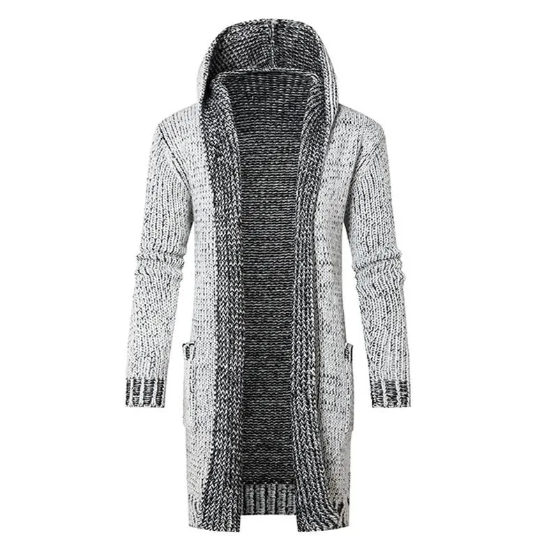 Men's Mid-length Hooded Knitted Cardigan 83435111X sold by Manly