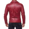 Men's Vintage Distressed Panel Zipper Lapel Long Sleeve Leather Jacket 68752078M sold by Manly