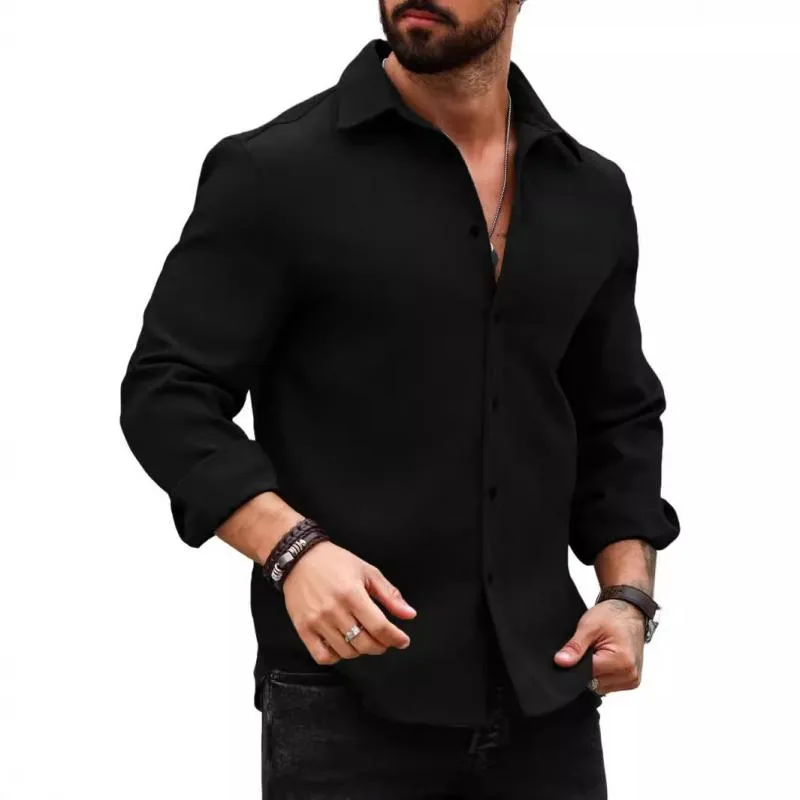 Men's Casual Cotton Blend Lapel Slim Fit Long Sleeve Shirt 99859497M sold by Manly product image thumbnail 5
