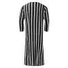 Men's Loose Stripe Print Pocket V-Neck Long Sleeve Robe 80536021Y sold by Manly