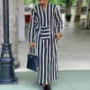 Men's Loose Stripe Print Pocket V-Neck Long Sleeve Robe 80536021Y sold by Manly