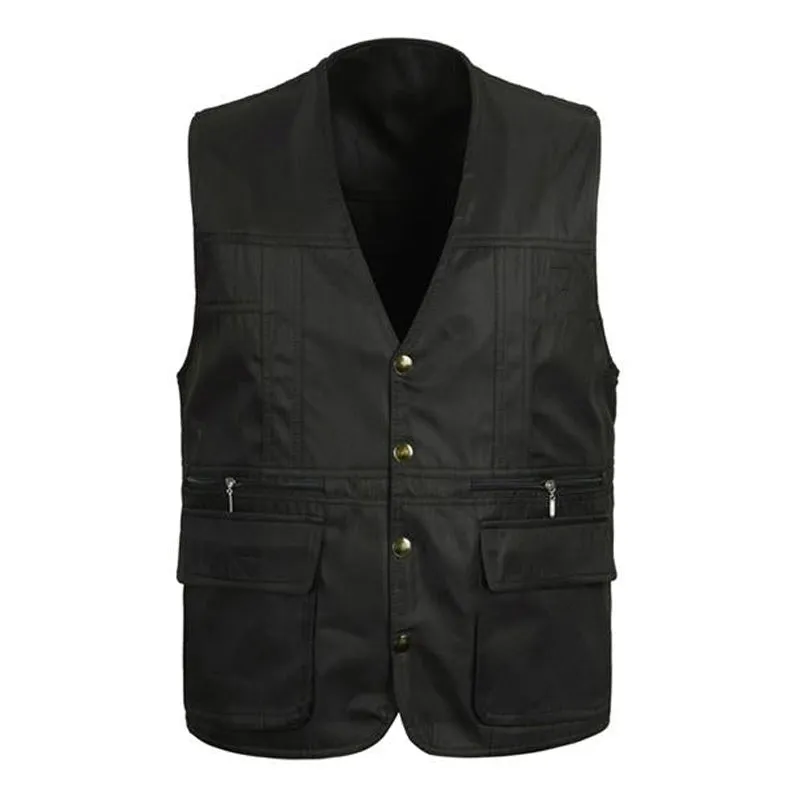 Men's V-neck Double Pocket Button Vest 00317594X sold by Manly product image thumbnail 2