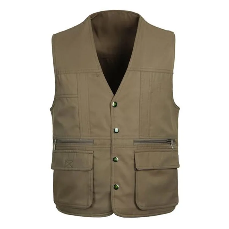 Men's V-neck Double Pocket Button Vest 00317594X sold by Manly product image thumbnail 3
