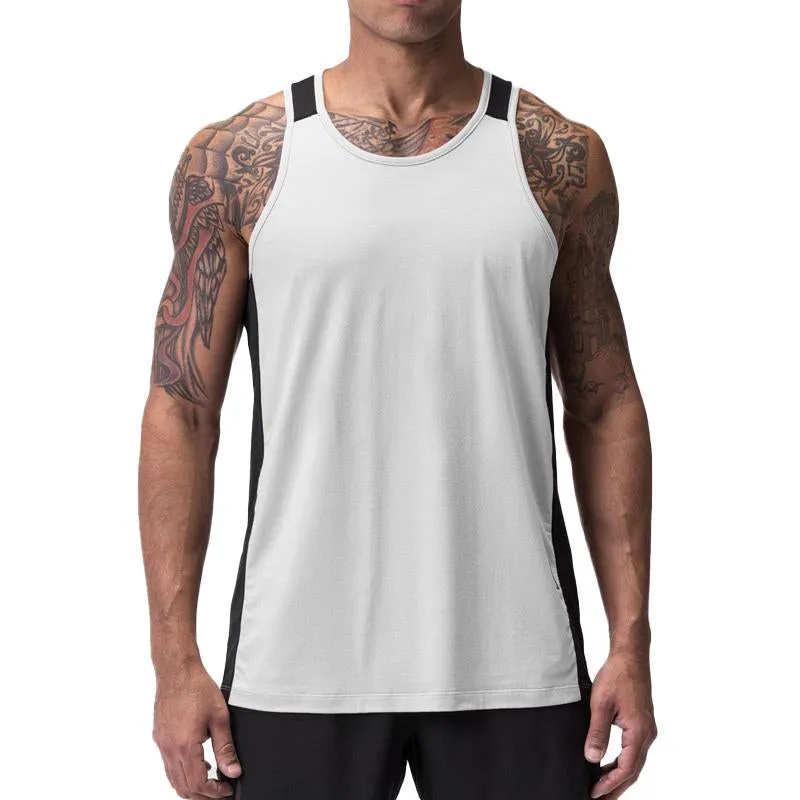 Men's Mesh Stitching Breathable Outdoor Sports Tank Top 33224864X sold by Manly