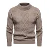 Men's Casual Round Neck Jacquard Knit Warm Pullover Sweater 85989318M sold by Manly