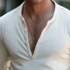 Men's Retro Casual Solid Color Long Sleeve T-Shirt 96755105TO sold by Manly