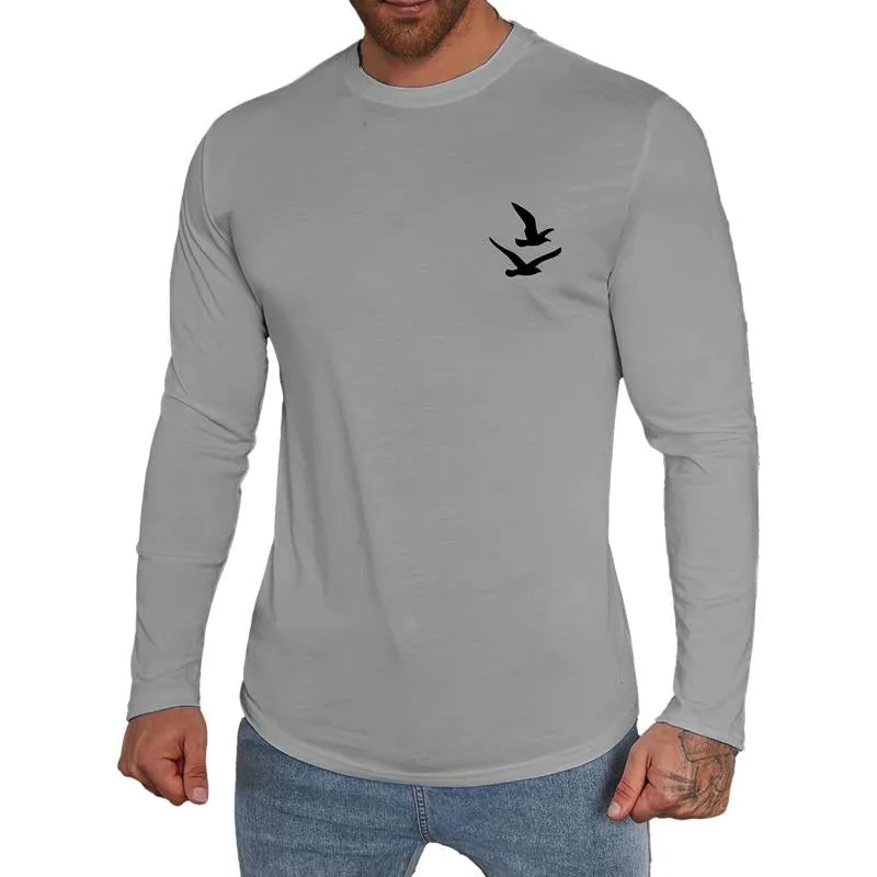 Men's Casual Round Neck Long Sleeve T-shirt 73522540X sold by Manly