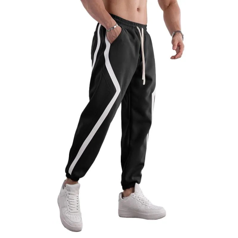Men's Colorblock Loose Elastic Waist Fitness Sports Pants 90251635Z sold by Manly