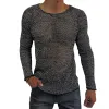 Men's Sexy Hollow Round Neck Slim Fit Knitted Pullover Sweater 73015113M sold by Manly