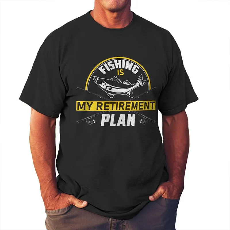 Men's FISHING MY RETIREMENT PLAN Crew Neck T-Shirt 26555957TO sold by Manly