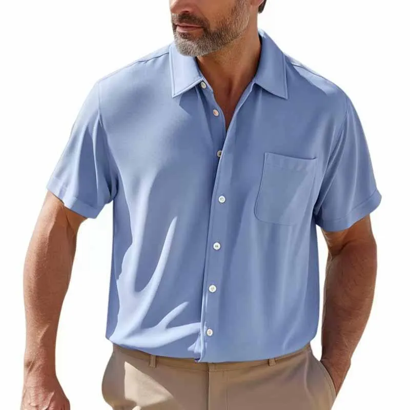 Men's Casual Cotton Blend Short Sleeve Shirt 20220568X sold by Manly