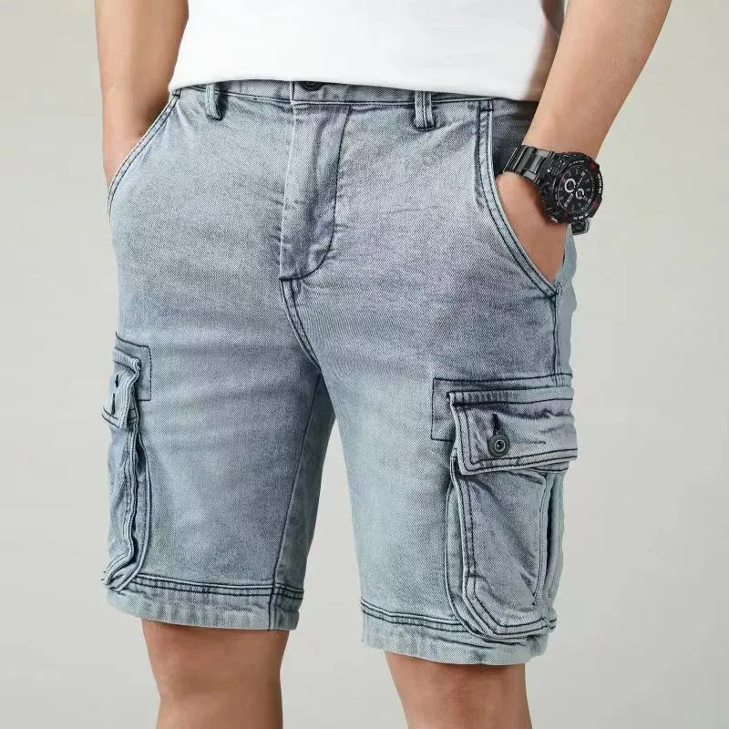 Men's Washed Denim Cargo Shorts 11421758Y sold by Manly product image thumbnail 3