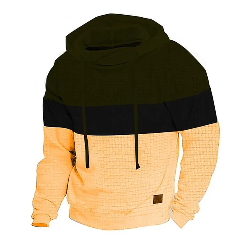 Men's Casual Jacquard Color Contrast Long-Sleeved Hoodie 40689122M sold by Manly product image thumbnail 4