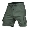 Men's Casual Cotton Blend Ealstic Waist Loose Cargo Shorts 92428387M sold by Manly