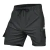 Men's Casual Cotton Blend Ealstic Waist Loose Cargo Shorts 92428387M sold by Manly