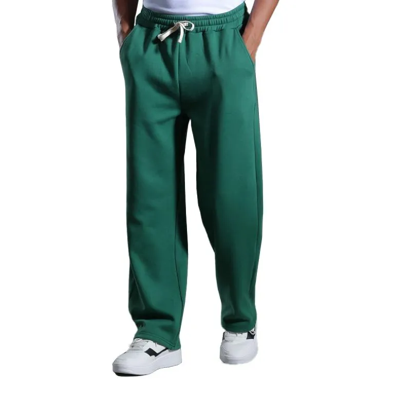 Men's Solid Loose Straight Casual Sports Pants 07453130Z sold by Manly