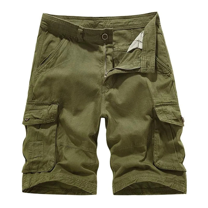Men's Casual Cotton Washed Multi-Pocket Cargo Shorts 26550011M sold by Manly