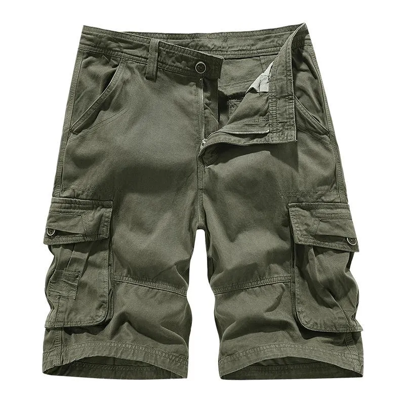 Men's Casual Cotton Washed Multi-Pocket Cargo Shorts 26550011M sold by Manly product image thumbnail 4