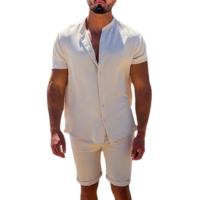 Men's Casual Short -Sleeved Shirt Set 78413918Y sold by Manly