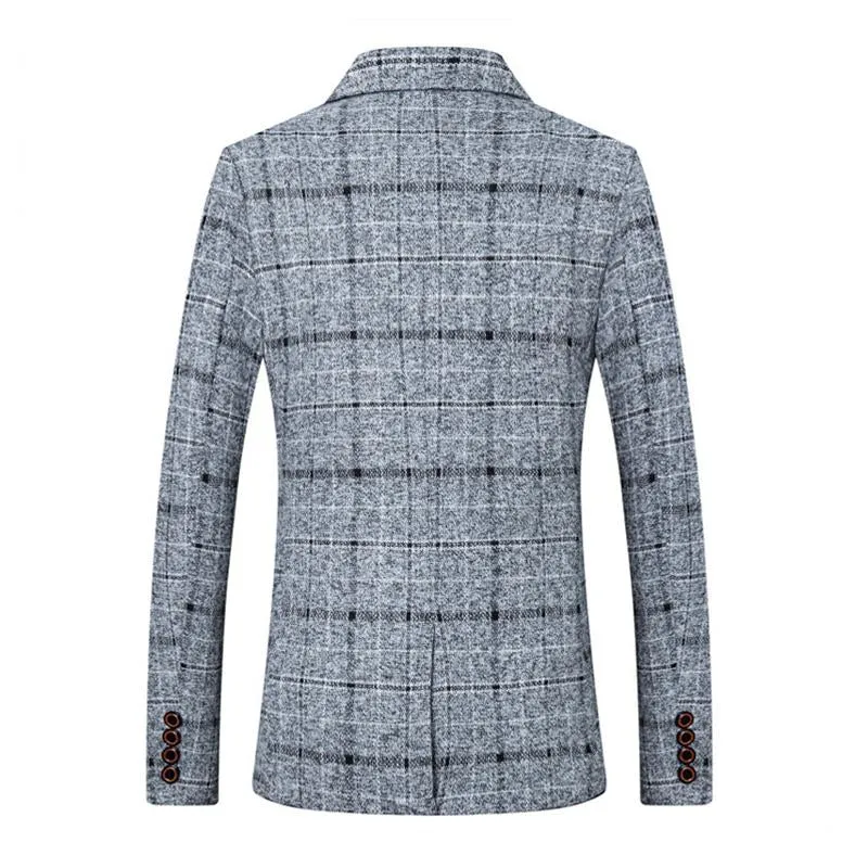 Men's Casual Plaid Single Button Blazer 16604093X sold by Manly product image thumbnail 5