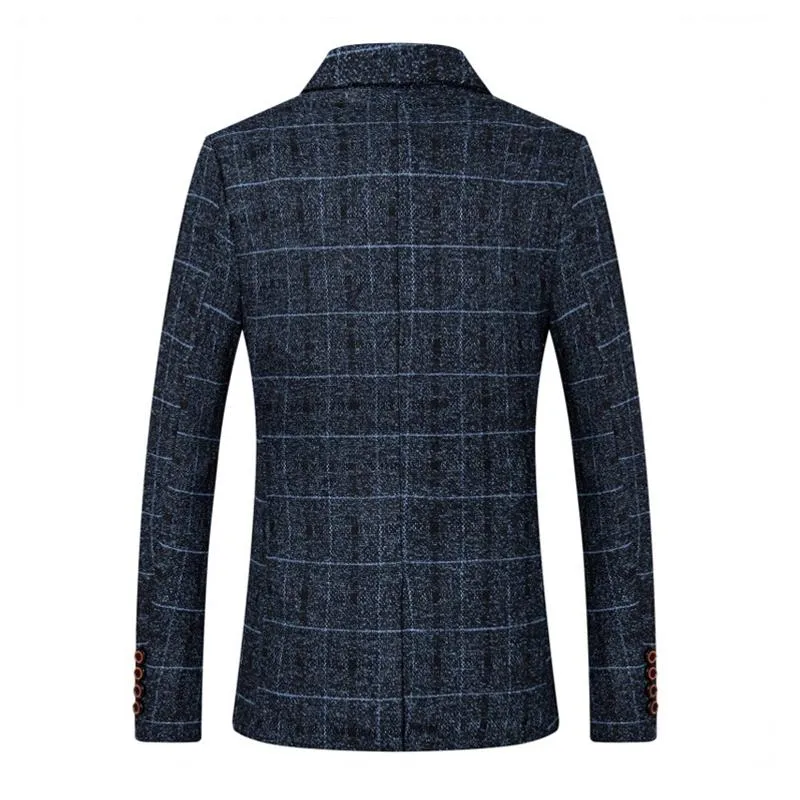 Men's Casual Plaid Single Button Blazer 16604093X sold by Manly product image thumbnail 4