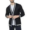 Men's Colorblock Knit Long Sleeve Cardigan 40066315X sold by Manly
