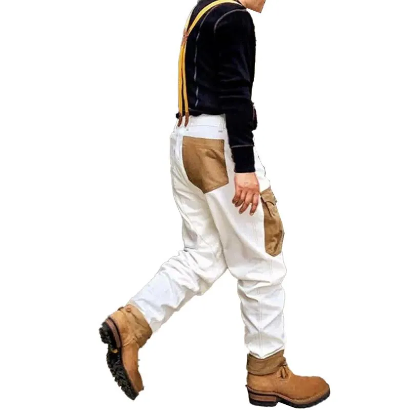 Men's Multi-Pocket Contrast Cargo Pants 53661584X sold by Manly