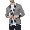 Men's Colorblock Knit Long Sleeve Cardigan 40066315X sold by Manly