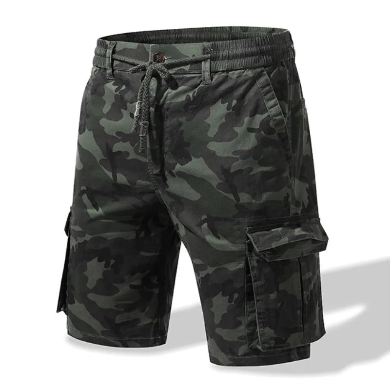 Men's Casual Cotton Washed Camouflage Multi-Pocket Straight Cargo Shorts 96939960M sold by Manly product image thumbnail 2