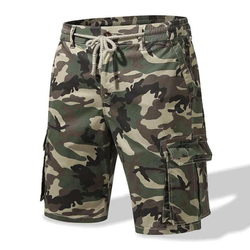 Men's Casual Cotton Washed Camouflage Multi-Pocket Straight Cargo Shorts 96939960M sold by Manly product image thumbnail 3