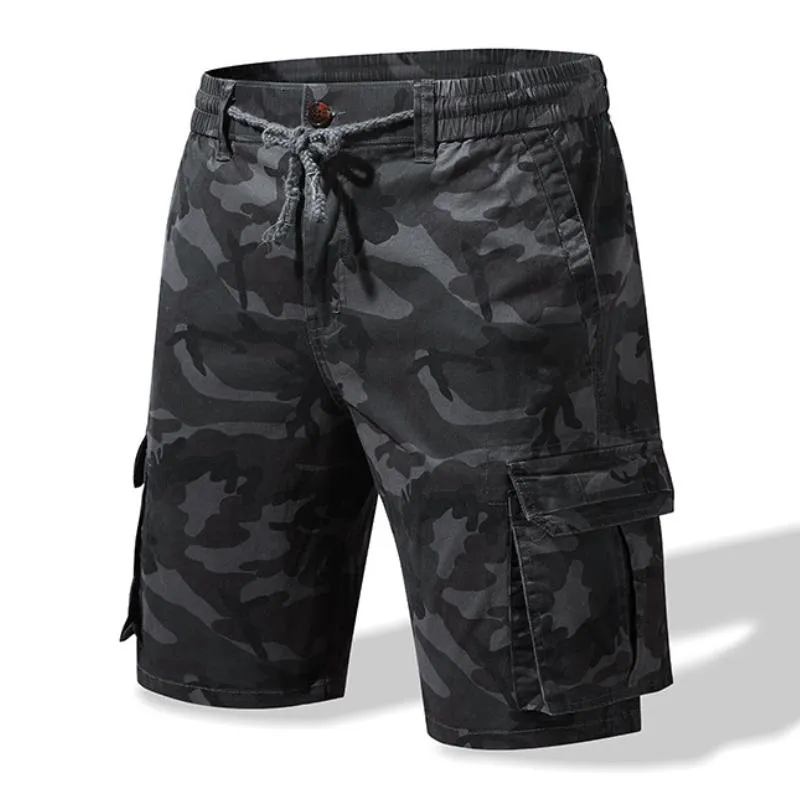 Men's Casual Cotton Washed Camouflage Multi-Pocket Straight Cargo Shorts 96939960M sold by Manly