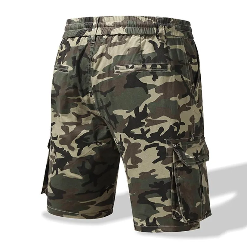 Men's Casual Cotton Washed Camouflage Multi-Pocket Straight Cargo Shorts 96939960M sold by Manly product image thumbnail 4